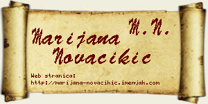 Marijana Novačikić vizit kartica